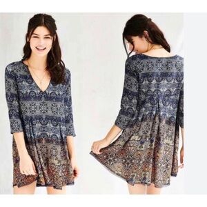 NWOT Ecote Urban Outfitters boho tunic top mini dress ethnic print festival new